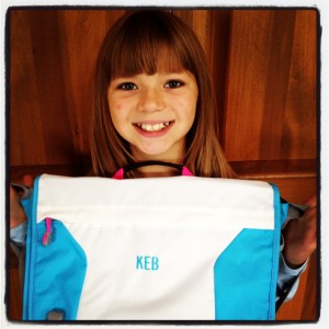 ... -style book bag. She’s thrilled with her new ClassMate bag