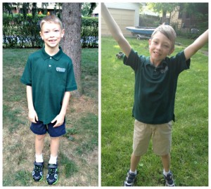 First day of 3rd grade on the left, last day on the right.