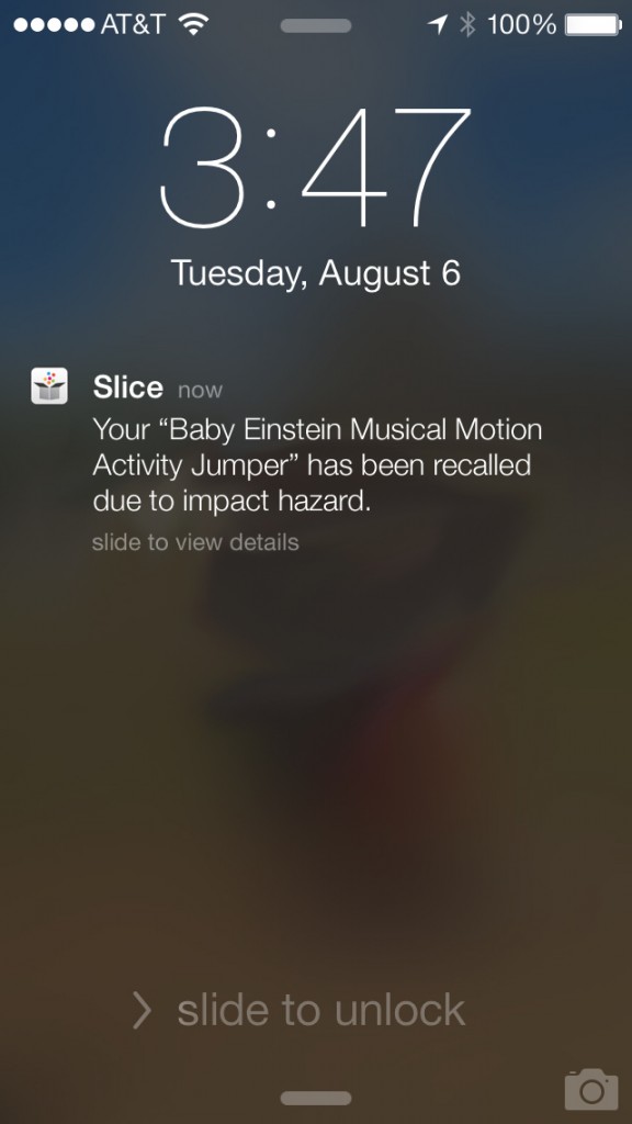 iOS Recall notification