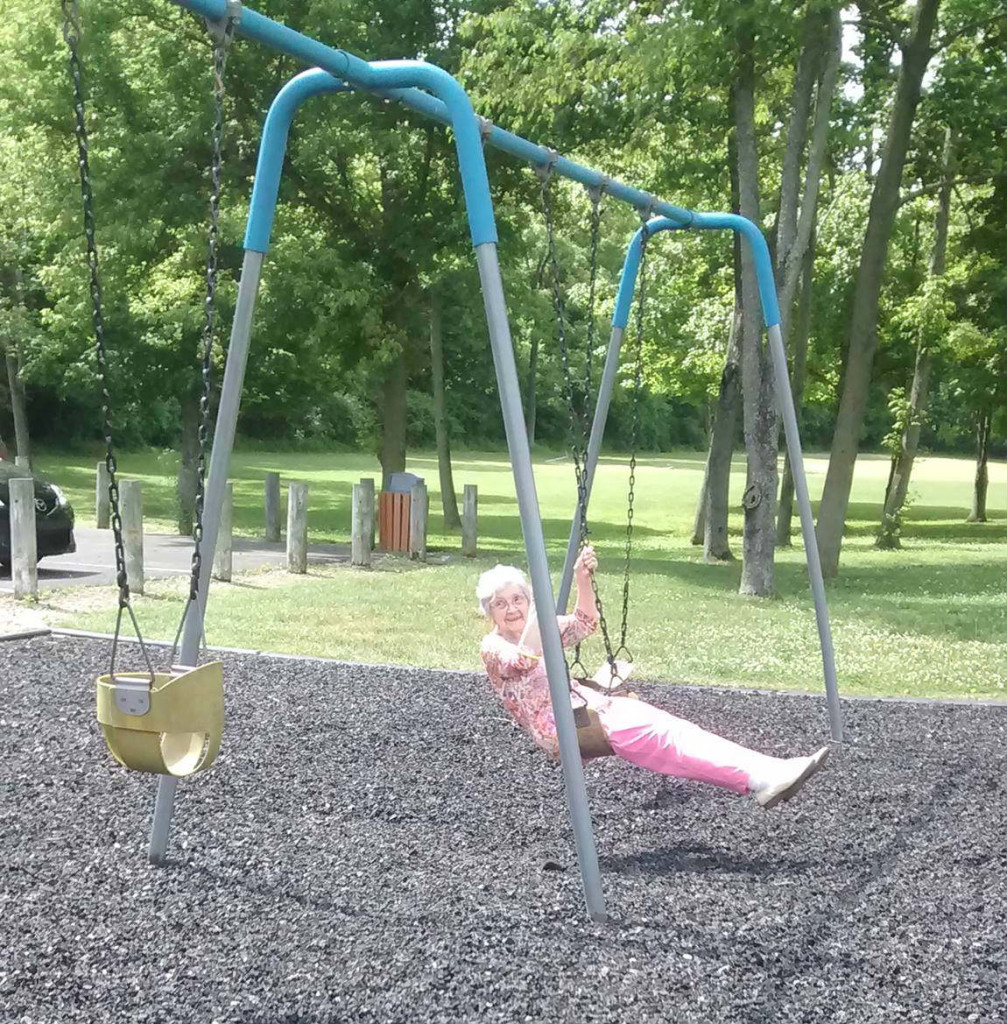 Grandma swinging 2